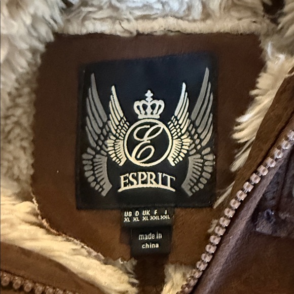 Women's Brown Faux Fur Trim Jacket - Picture 5 of 11